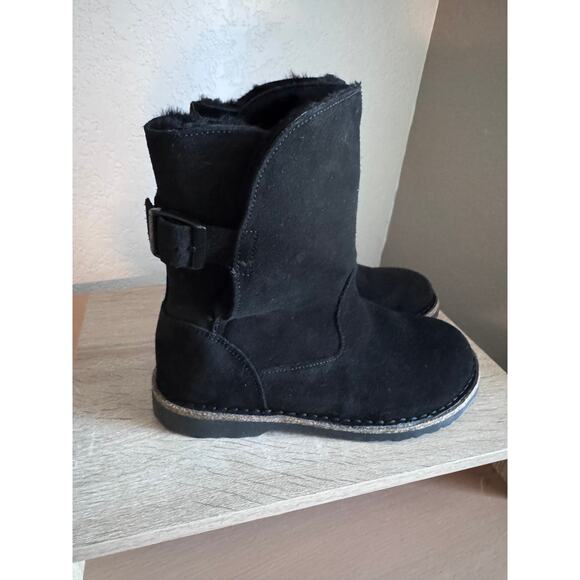 Birkenstock Black Shearling Boots Size 37 UK - 6.5 US - Picture 1 of 8